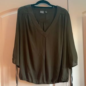 Soho Jeans NY & Co army green blouse XL